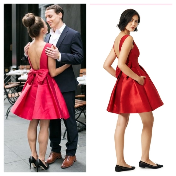 kate spade Dresses & Skirts - Kate Spade Fancy Meeting You Backless Bow Mini Dress Dynasty Red Size 14 Rare